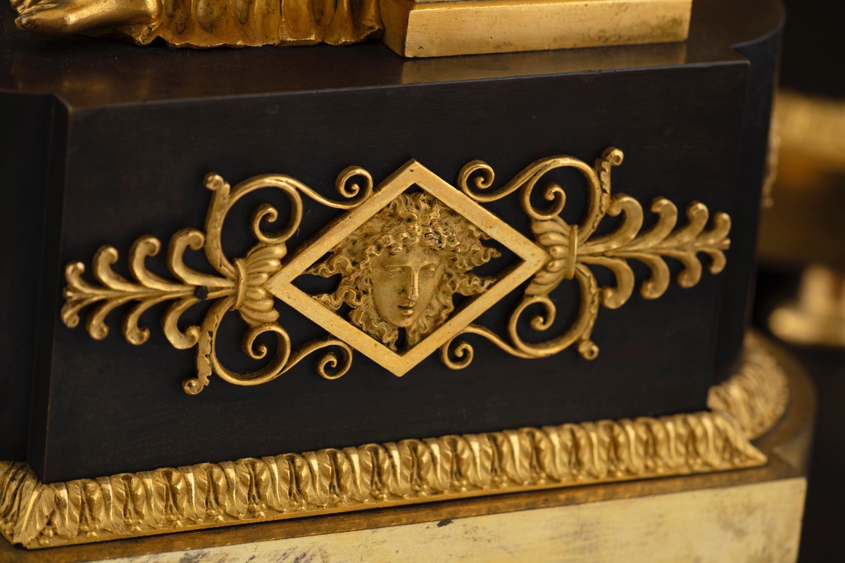 Due figure in bronzo di epoca Impero-photo-4