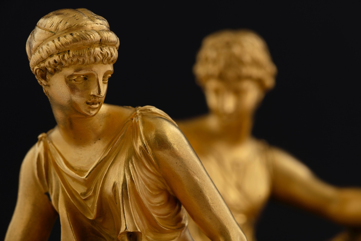 Due figure in bronzo di epoca Impero-photo-6
