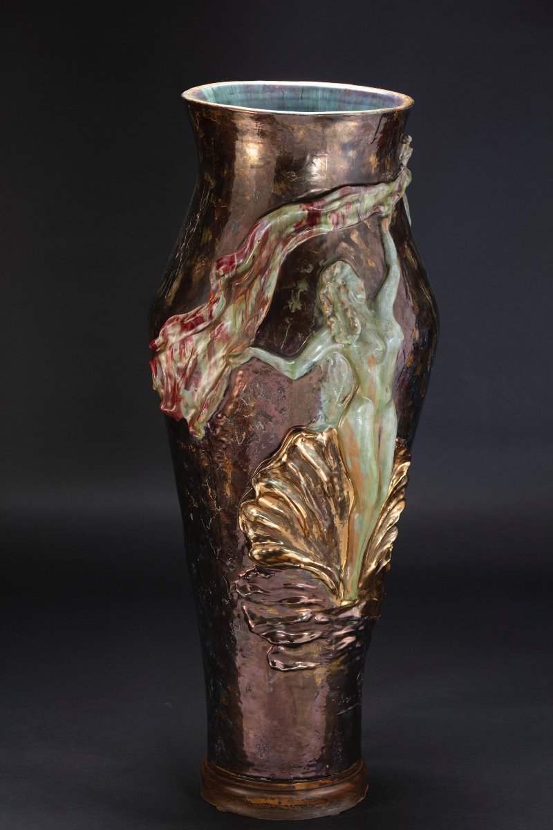 Vase En Céramique Décoré Dans Les Années 50 Par Federico Quatrini-photo-3