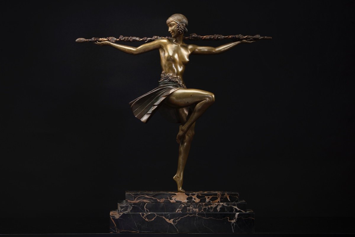 Danseuse Avec Thyrsus - Pierre Le Faguays (1892 - 1962)