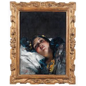 Dipinto orientalista di Vincenzo Irolli (Napoli 1860-1949)