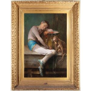 Dipinto di Francois Reynaud (Marsiglia 1825 – Parigi 1909), “Dopo lo spettacolo”