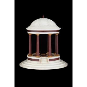 Tempietto neoclassico in pregiati marmi colorati, seconda metà del XIX secolo