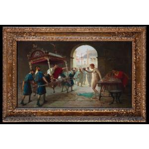 Ettore Forti, Scena pompeiana, seconda metà del XIX secolo