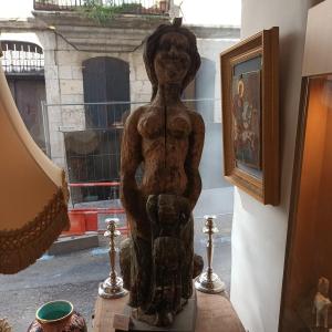 Old Ship Figurehead Mermaid Sculpture
