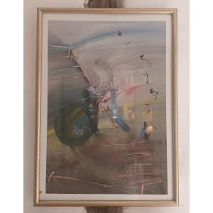 2 Oils On Cardboard Signed Miroslaw Lekasa 1978