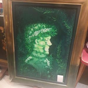 Painting After Arcimboldo "portrait With Limes" Oil On Canvas