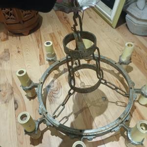 Ferro Art : Set Of Wrought Iron Lighting Fixtures, 3 Chandeliers And 12 Sconces
