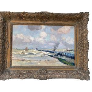 La Rade De Nieuport, Signé Adolphe Keller  (1880-1968)