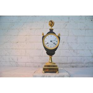 Empire Period Coat Of Arms Clock Crowned With An Armillary Sphere