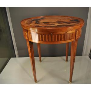 Bouillotte Table In Marquetry