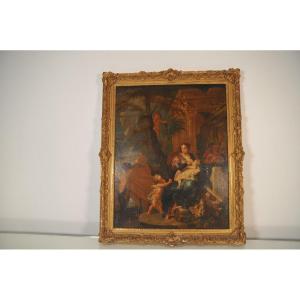 Rest During The Flight Into Egypt, French School 17th Century 