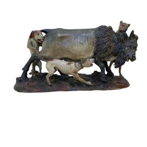 Bull Attacked By Dogs, Italy 17 'century