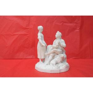 Paul-louis Cyfflé (1724-1806) Pastoral Group In Land Of Lorraine