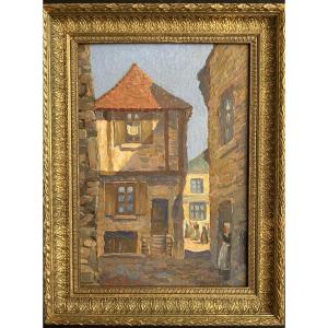 Oil On Cardboard Located In "st Céré", Dated 1926 And Signed Armand