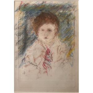 Pastel And Pencils On Photographic Paper After Renoir; Apocryphal Signature 