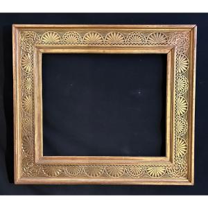 Wooden Frame And Gilded Stucco With Oriental Motif