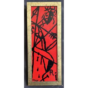 Mixed Media On Isorel “christ” Signed Saule (?)