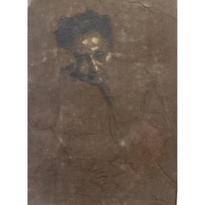 Drawing On Tracing Paper In Black Pencil By Paul Alex Deschmacker