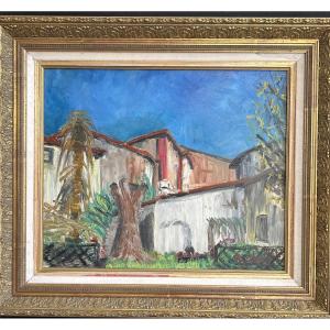 Oil On Hardboard Signed André Cahour