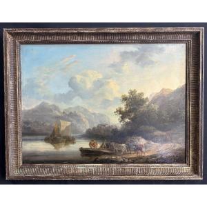 Early 19th Century Oil On Panel By Henry Milbourne Depicting A Lively Countryside Scene 