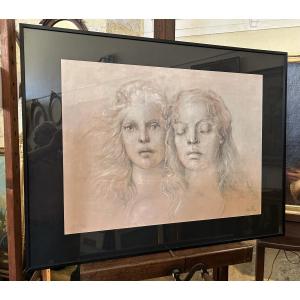 Silkscreen Print Signed And Numbered In Pencil By Leonor Fini “tristan And Yseult”