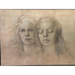 Silkscreen Print Signed And Numbered In Pencil By Leonor Fini “tristan And Yseult”