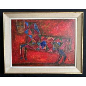 Oil On Canvas By The Painter Boris Petrovich Smotrov; Russian Suprematist School; Dated 92