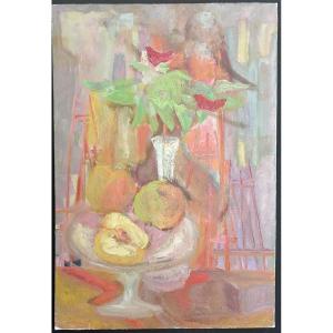 Oil On Canvas By Annie Proszynska « still Life With A Perched Bird »