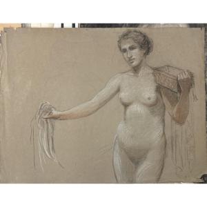 Three-color Drawing By Henri Laffite