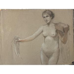 Three-color Drawing By Henri Laffite