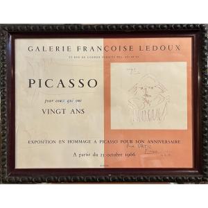 Original Poster By Picasso, Dedicated, Signed And Dated In Pencil.