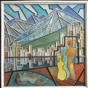 Large Mixed Media Painting (gouache, Wood, Pastel ...) By Louis Sala (1910/2009)
