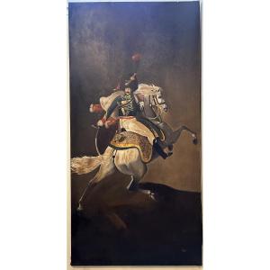 Very Large Oil On Canvas After Géricault Signed Reverdit 1949