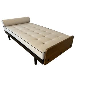 Jean Prouvé Daybed, Model Scal 452, In Steel And Ash, 1950