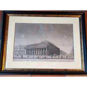 Engraving From Bordeaux Grand Théâtre Late 18th Century