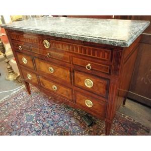 Louis XVI Chest Of Drawers Stamped Jean Demoulin