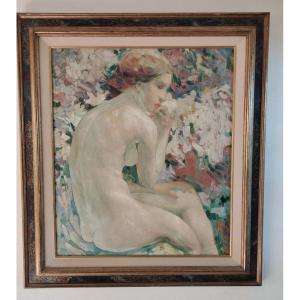 Belgian School Nude Painting Signed Anto Carte