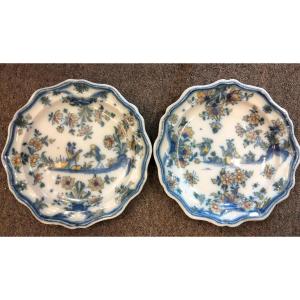 Pair Of Marseille 18th-century Plates