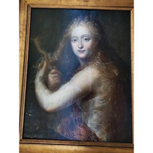 Italian Painting Marie Madeleine 17th Century
