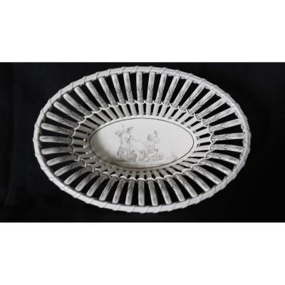 Creil Openwork Basket Mythological Decor Deb XIXth