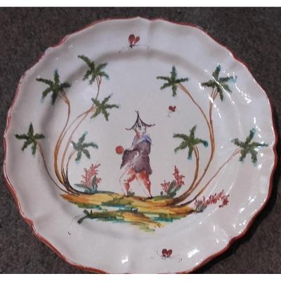 Assiette Au Chinois Milan XVIIIe