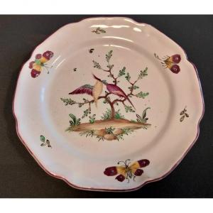 Plate Lunéville  With Parakeets Eighteenth