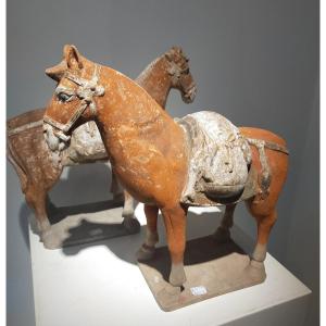 Terracotta Horse Returning From The Hunt From The Northern Qi Period, China 6th Century.