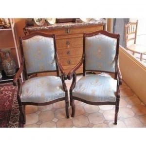 Pair Of Mahogany Armchairs