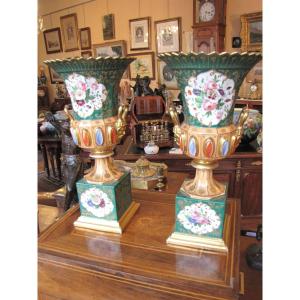 Pair Of Vases In Old Paris