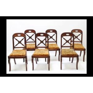 Set Of 6 Mahogany Chairs