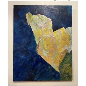 Large Oil On Panel By Franck Benoist Gironiere
