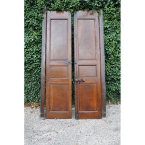 Large Double-sided Walnut Communication Door