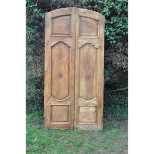 Large Double-leaf, Double-sided Alder Door, Louis XIV Style 